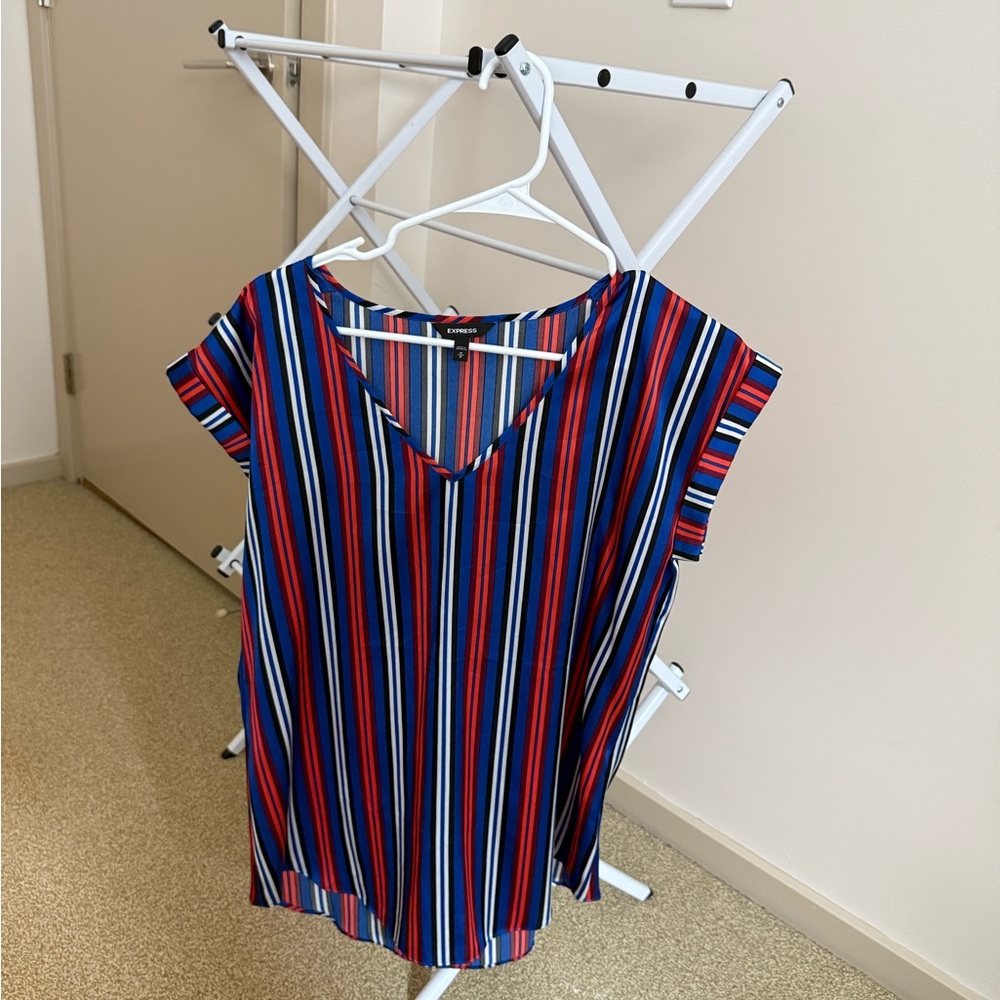 Banana republic Striped V-Neck Women's Top